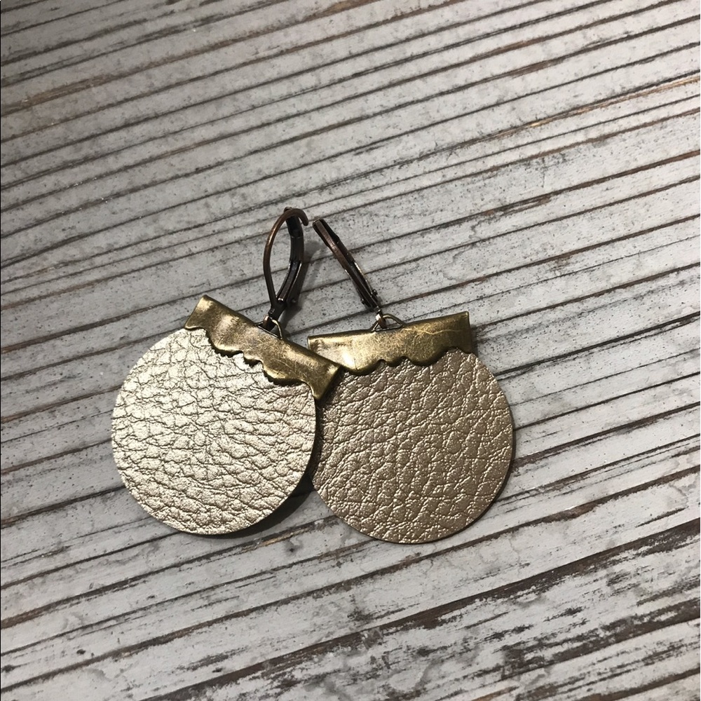 Hidden Grace. Handmade Faux Leather Earrings